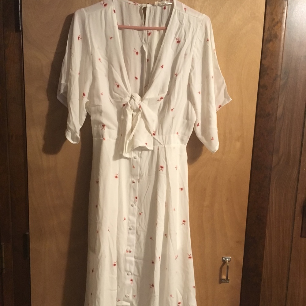 Floral Tie Front Dress - Picture 5 of 8